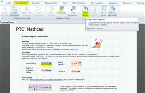 Create A Mathcad Worksheet