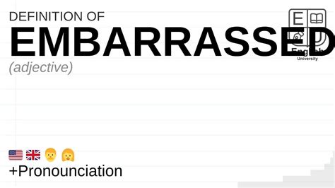 Embarrassed Meaning Definition And Pronunciation What Is Embarrassed How To Say Embarrassed