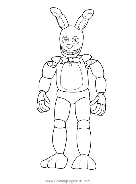Fnaf Coloring Pages Nightmare Bonnie Coloring Page Sheets The Best