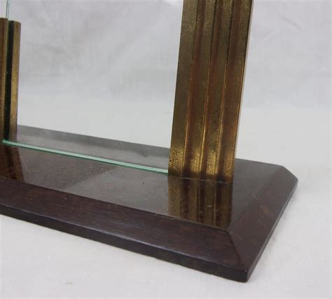 Pair Of Art Deco Gilt Brass And Bakelite Freestanding Picture Frames