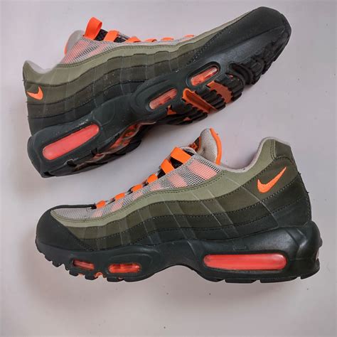 Nike Air Max 95 Og String Olive Green Total Orange White At2865 200 Men S 11 Ebay