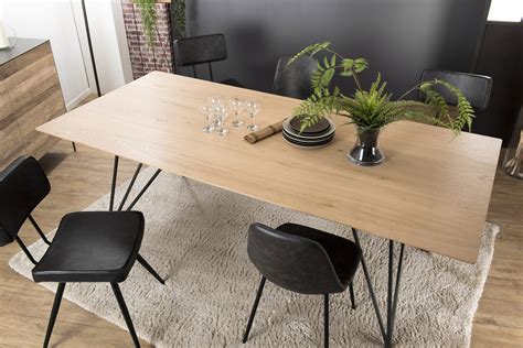 Le meilleur choix au meilleur prix, vous le trouverez dans le vaste assortiment de gamma ! Table à manger bois de chêne pieds épingle 220x100 PANAMA ...
