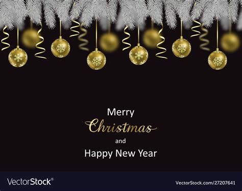 Merry Christmas And Happy New Year Web Banner Vector Image