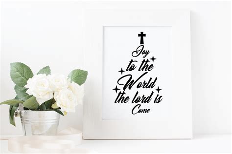 For family home decor, christmas, holidays, traditions, merry and joyous svg. Joy to the World Svg, Christmas svg, Christian svg, Cross ...