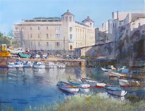 David Taylor Watercolor Boat Watercolor Artist Italy Art