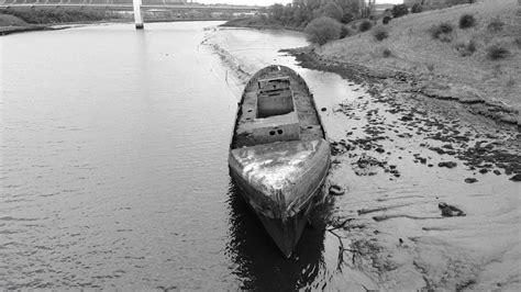 Abandoned Concrete Ship River Wear Sunderland Uk Dji Drone Mini