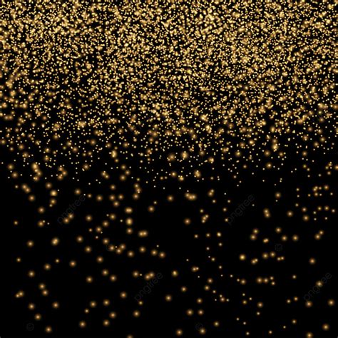 Gold Glitter Texture On Black Background Golden Glitter Sparkle Png