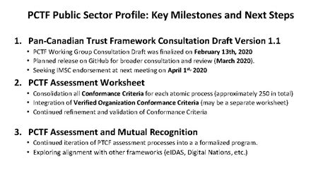 Pancanadian Trust Framework Public Sector Profile V 1