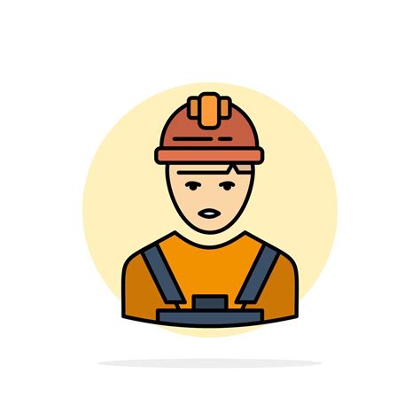Worker Industry Avatar Engineer Supervisor Abstract Circle Background