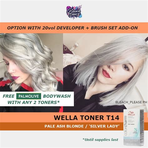 Wella T14 Hair Toner For Light Blonde Silver Hair Permanent Color