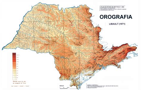 Brasil Mapa Orografia