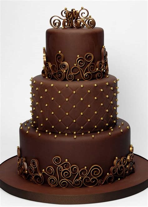 30 Delicious And Gorgeous Chocolate Wedding Cakes