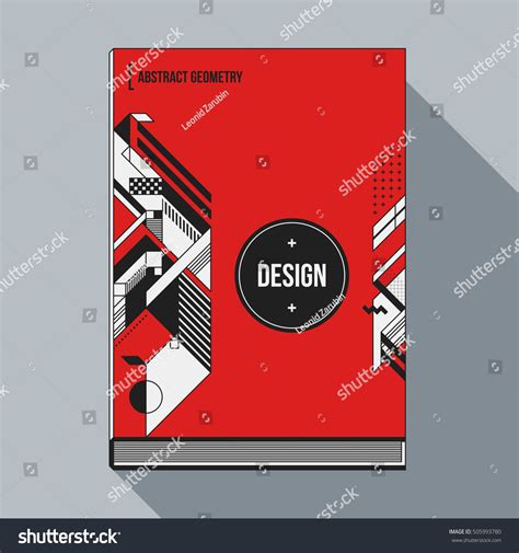 Book Cover Design Template With Abstract Royalty Free Stock Vector