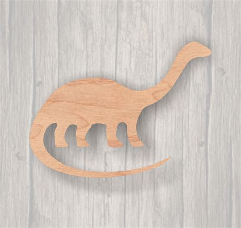 Brontosaurus. Unfinished wood cutout. Wood cutout. Laser | Etsy