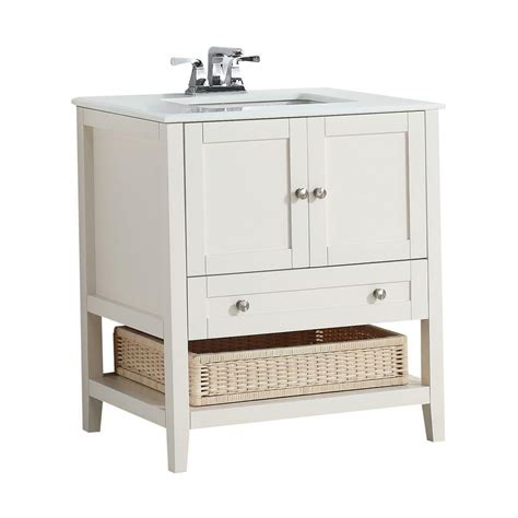 Our selection includes all types of furniture available in a variety of sizes, designs, styles and finishes so you can get an organized bathroom that expresses your individual style. Home Decorators Collection Naples White 30 Inch Vanity ...