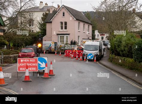 Temporary Road Work Traffic Lights Hi Res Stock Photography And Images