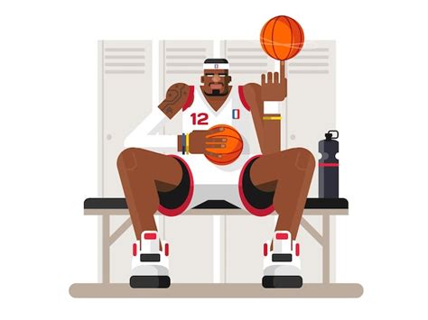 Premium Vector Basketball Cartoon Character Spin A Basketball