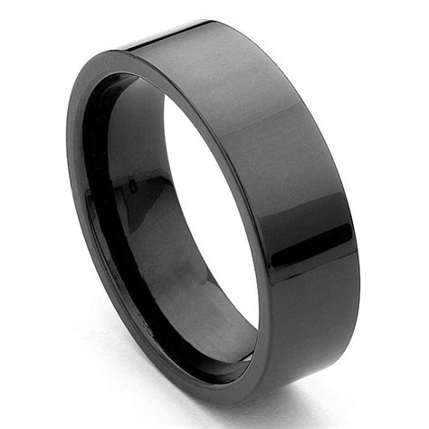 David yurman forged carbon band, $1,500, davidyurman.com. Black Tungsten Carbide 7mm Flat Wedding Ring