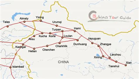 Silk Road Maps China Silk Road Map Shaanxi Map Gansu Map Xinjiang Map