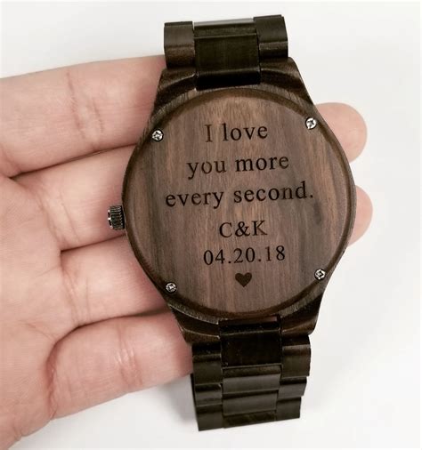 Custom Engraved Wooden Watch Tbc10003 Watches Wedding T Wedding