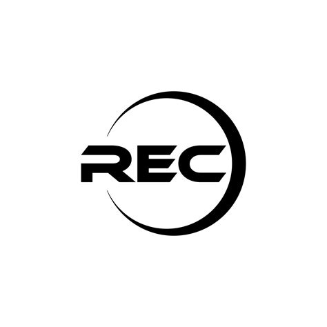 Diseño De Logotipo De Letra Rec En La Ilustración Logotipo Vectorial