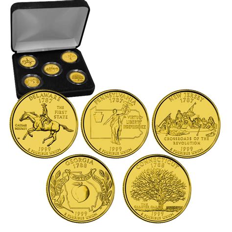 state quarters set gold plated 24k the patriotic mint