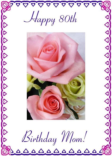 78 Happy 80th Birthday Mom Card Kentooz Site