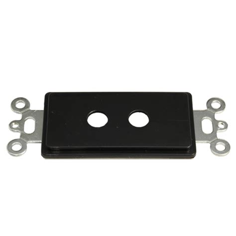 Decora wall plates come in different sizes and colors so you can create the custom wall plate configuration you need at any room or office location. Decora Wall Plate Insert - Two Hole - Black | Ko-Hen Electronics Supply Ltd.