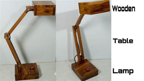 How To Make Table Lamp At Home Wooden Table Lamp Creativeshivaji