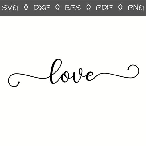 Love Svg File Script Font Love Svg Love Sign For Wedding Etsy