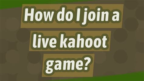 How Do I Join A Live Kahoot Game Youtube
