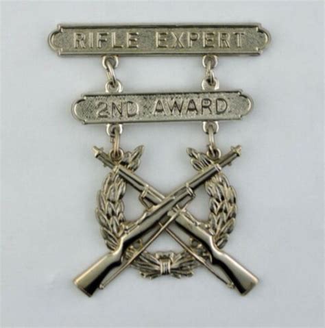 Rifle Expert 2nd Award Marine Corps Weapons Qualification Badge Usmc Ebay