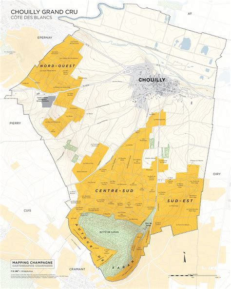 Champagne Map Chouilly Grand Cru