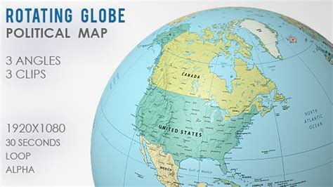 World Map 360 Degree View North America Map