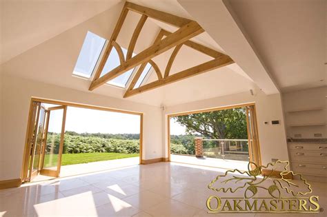 But, it isn't necessary for a vaulted ceiling to be so. King post trusses and open vaulted ceilings - Oakmasters