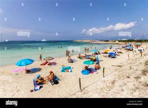 Spain Balearic Island Formentera Playa De Ses Illetes Stock Photo