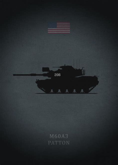 M60a3 Patton Poster By Iwoko Displate Tank Wallpaper Tanks