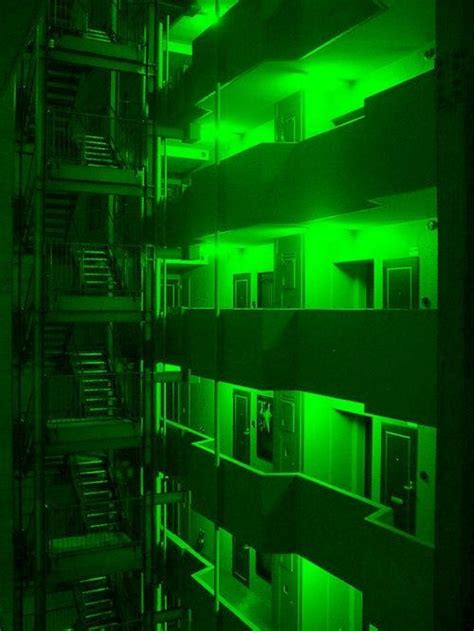 Green geometric digital wallpaper, white concrete building, 3d abstract. dony/follow :/ #Green | Dark green aesthetic, Green ...