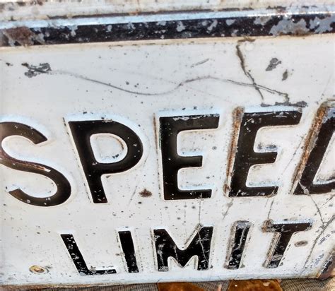 Vintage Highway Speed Sign Raised Lettering 15 Mph Heavy Etsy