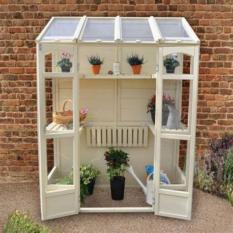 Forest Garden Victorian Tall Wall Greenhouse Painted Greenhouse Lean