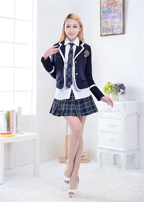 New School Girl Costume Sexy Shool Uniforms Wholesale Fancy Dress Costumes Ladies Mini Dress In