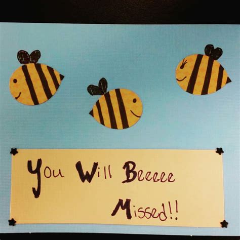 Bee Goodbye Card I Card Cards Novelty Sign