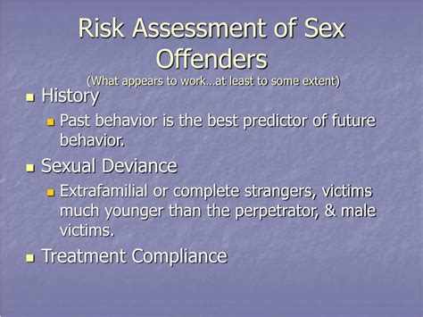 ppt community notification risk assessment and civil commitment of sex offenders powerpoint