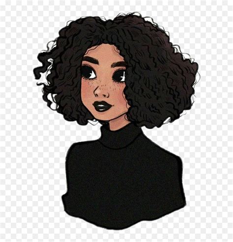 Clip Art Drawing Of Black Girls Curly Hair Girl Drawing