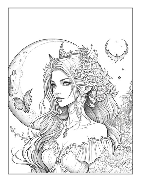 Coloring Pages For Grown Ups Detailed Coloring Pages Fairy Coloring