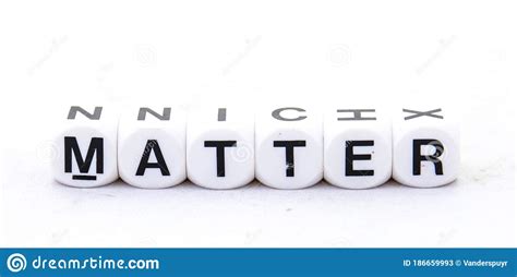 The Word Matter In Black Text Stock Image Image Of Figure
