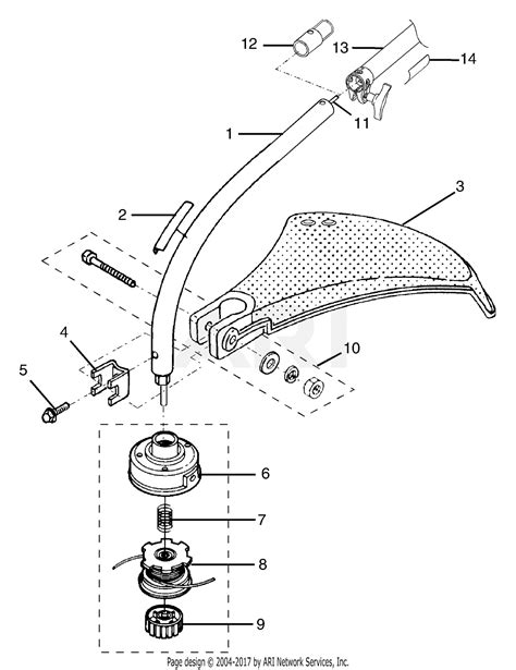 Homelite Ry70113 Curved Split Shaft Trimmer Parts Diagram For Handle