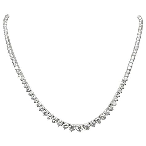 Graduated Diamond V Line Necklace At 1stdibs