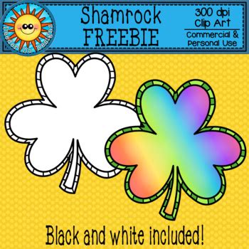 Rainbow Shamrock Clip Art Freebie By Deeder Do Designs Tpt