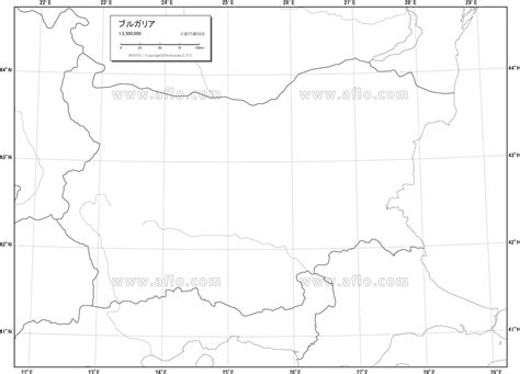 ブルガリア 白地図 ベクター地図素材のダウンロード販売 アフロモール